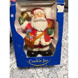 Rite Aide Corp 2007 Santa Ceramic Cookie Jar in open box 11.25", Christmas,